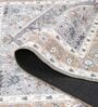 Grey Traditional Polyester 9 ft x 12 ft Machine Made Carpet