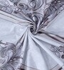 Grey Traditional 300 TC Cotton Blend King Sized Bed Sheets with 2 Pillow Covers