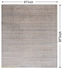 Grey Traditional Viscose 8X5 Feet Handloom Carpet