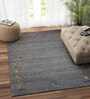 Grey Abstract Wool 5ft x 8 ft Hand Tufted Carpet