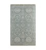 Grey Traditional Wool 6 ft x 9 ft Hand Knotted Carpet