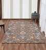 Grey Traditional Wool 8 ft x 10 ft Hand Tufted Carpet