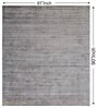 Grey Abstract Wool and Cotton 5 ft x 7 ft Hand Woven Carpet