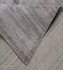 Grey Abstract Wool and Cotton 5 ft x 7 ft Hand Woven Carpet