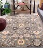 Grey Traditional Wool Blend 5' X 7' Hand Tufted Carpet