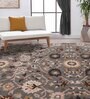 Grey Traditional Wool Blend 5' X 7' Hand Tufted Carpet