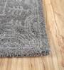 Grey Tribal Wool & Viscose 6 ft x 9 ft Hand Tufted Carpet