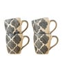 Grey Umrao Coffee Mug Set of 4(275 ML Each) Microwave Safe Coffee Mugs