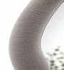 Grey Upholstered Fabric Frame Abstract Full Length Floor Mirror 28 X 60 Inches