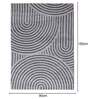 Grey Uval Modern Pile 3X5 Ft Carpet