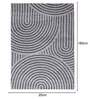 Grey Uval Modern Pile 4X6 Ft Carpet