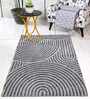 Grey Uval Modern Pile 5X7 Ft Carpet