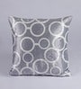 Silver Geometric Velvet 16 x 16 Inches Cushion Covers (Set of 6)