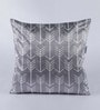 Silver Geometric Velvet 16 x 16 Inches Cushion Covers (Set of 6)