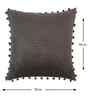 Grey Velvet Abstract 16X16 Inches Cushion Covers (3Pcs)