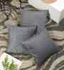 Grey Velvet Abstract 16X16 Inches Cushion Covers (Pack of 3)
