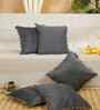 Grey Velvet Abstract 16X16 Inches Cushion Covers (Pack of 5)