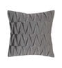 Grey Textured Geometric Velvet 16 x 16 Inches Cushion Covers (Set of 2)