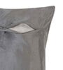 Grey Textured Geometric Velvet 16 x 16 Inches Cushion Covers (Set of 2)