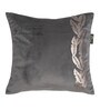Grey Floral Velvet 16 x 16 Inches Cushion Covers (Set of 5)