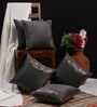 Grey Floral Velvet 16 x 16 Inches Cushion Covers (Set of 5)