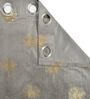 Grey Velvet Abstract 7 Foot Ring Top Door Curtains Set Of 2