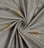 Grey Velvet Abstract 7 Foot Ring Top Door Curtains Set Of 2