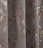Grey Velvet Feather 5Ft Ring Top Window Curtain Pack of 1