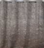 Grey Velvet Feather 5Ft Ring Top Window Curtain Pack of 1
