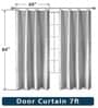 Grey Velvet Feather 7Ft Ring Top Door Curtain Pack of 1