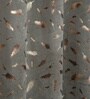 Grey Velvet Feather 9Ft Ring Top Long Door Curtain Pack of 1