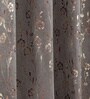 Grey Velvet Feather 9Ft Ring Top Long Door Curtains Pack of  2