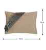 Grey Velvet Textured 12X18 Inches Cushion Covers (Pack of 2)