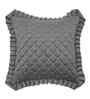 Grey Velvet Geometric 16X16 Inches Cushion Covers (Pack of 5)