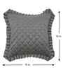 Grey Velvet Geometric 16X16 Inches Cushion Covers (Pack of 5)