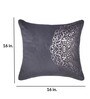 Grey Traditional Velvet 16 x 16 Inches Cushion Covers (Set of 2)