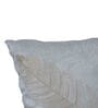 Grey Floral Velvet 16 x 16 Inches Cushion Covers (Set of 2)