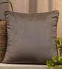 Grey Solid Velvet 12 x 12 Inches Cushion Cover