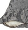 Grey Velvet Solid 16x16 inches Cushion Cover (5Pc)