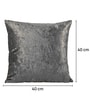 Grey Velvet Solid 16x16 inches Cushion Cover (5Pc)