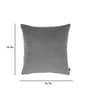 Grey Velvet Solid 16x16 inches Cushion Cover (Set of 2)