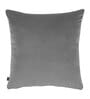 Grey Velvet Solid 16x16 inches Cushion Cover (Set of 2)