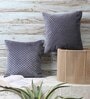 Grey Velvet Solid 16x16 inches Cushion Covers (Pack of 2)
