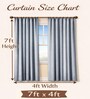 Grey Velvet Solid 7 Feet Blackout Door Curtains Set Of 2
