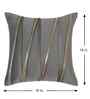 Grey Velvet Striped 16X16 Inches Cushion Covers (Pack of 2)
