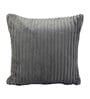 Grey Velvet Striped 16x16 inches Cushion Covers (1Pc)