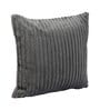 Grey Velvet Striped 16x16 inches Cushion Covers (1Pc)