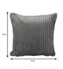 Grey Velvet Striped 16x16 inches Cushion Covers (1Pc)