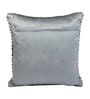 Grey Velvet Striped 16x16 inches Cushion Covers (Pack of 2)
