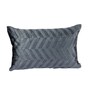 Grey Velvet Striped 18x12 inches Cushion Covers (Pack of 2)